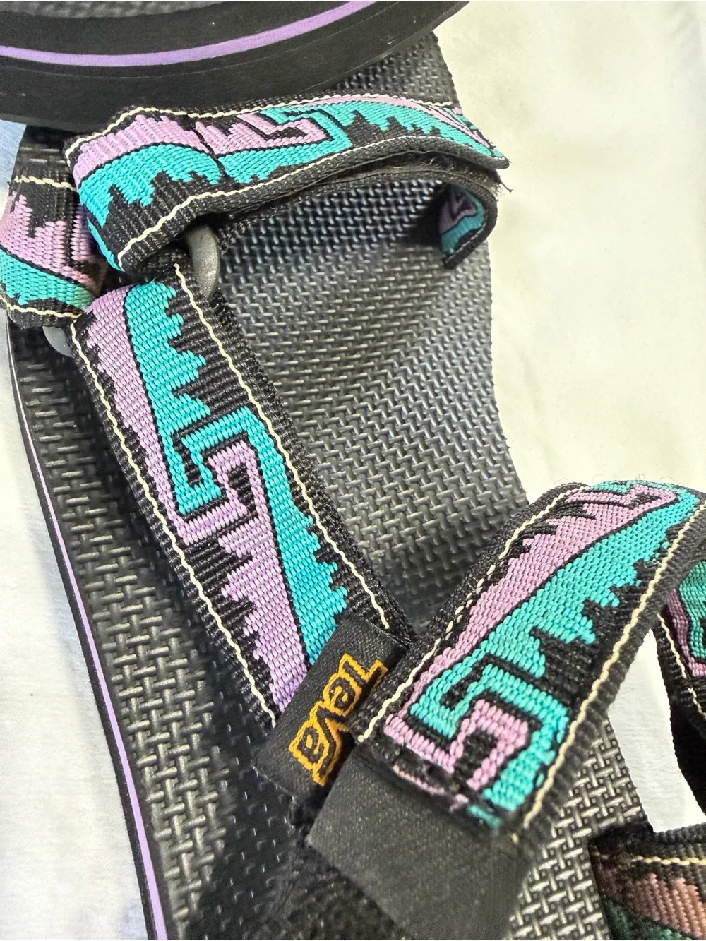 Teva Midform Universal Platform Sandals Womens 9 Black Purple Teal gorpcore